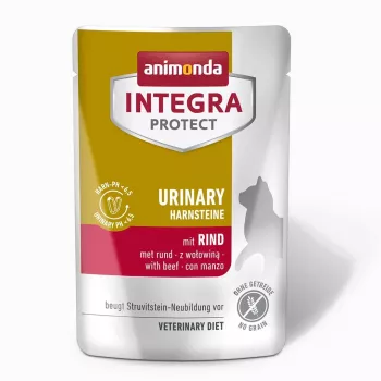 Slapjā kaķu barība animonda Integra Protect Urinary Struvite liellopu gaļa 85 g, bezgraudu, bez lipekļa
