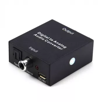 Audio signālu pārveidotājs digitālais-uz-analogo (koaksiālais/optiskais uz RCA)