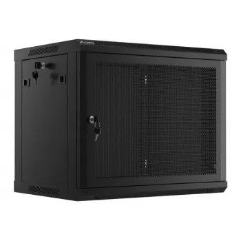 Sienas stiprinājuma statīvs LANBERG WF01-6409-23B 9U, 60 kg, IP20, 600×450×512 mm, melns