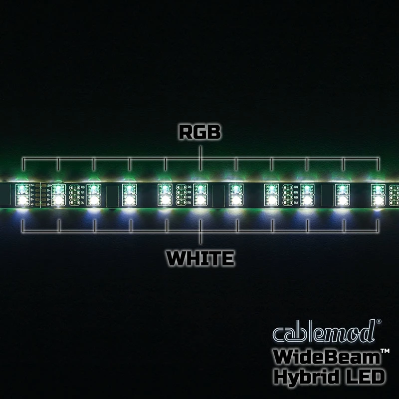 LED lente CableMod CM-LED-30-D30RGBW-R White RGB 30 cm