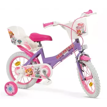 Bērnu velosipēds 14 collu Paw Patrol Purple 1480 Meitene TOIMSA