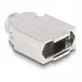 Kabeļa apvalks DELOCK D-Sub 9-pin (vīrišķais/sieviešu) sudraba plastmasa, 31×46×16 mm