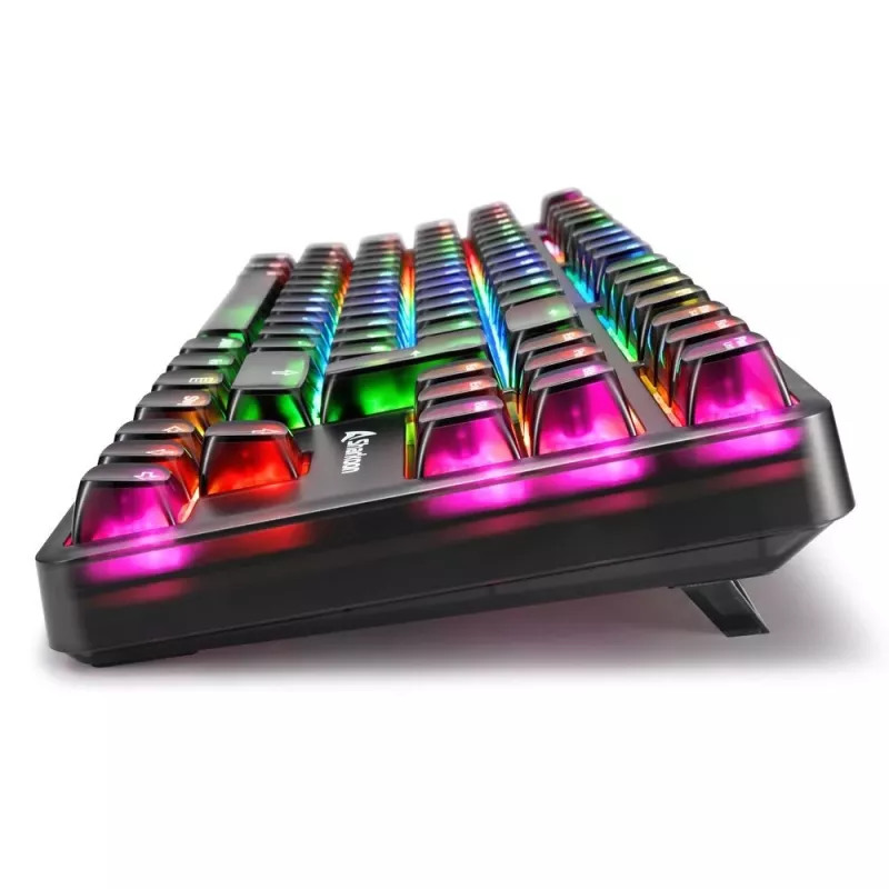 Mehāniskā spēļu tastatūra Sharkoon Crystal Shark Black DE ar RGB apgaismojumu