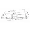 Cama TV skapis SIGMA1 180 sonomas ozols/melns glancēts