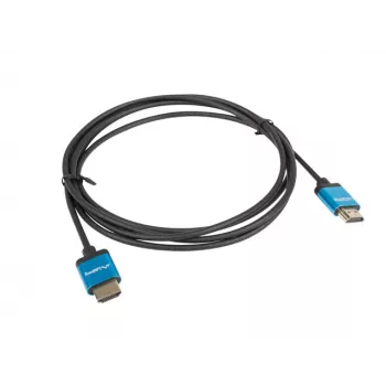 HDMI kabelis LANBERG CA-HDMI-22CU-0018-BK 1.8 m — HDMI Type A uz A, HDMI 2.0, 18 Gbit/s, ARC, zeltīti kontakti