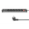 Digitus 6-vietu biroja pagarinātājs ar 3x USB portiem un 1,5 m kabeli
