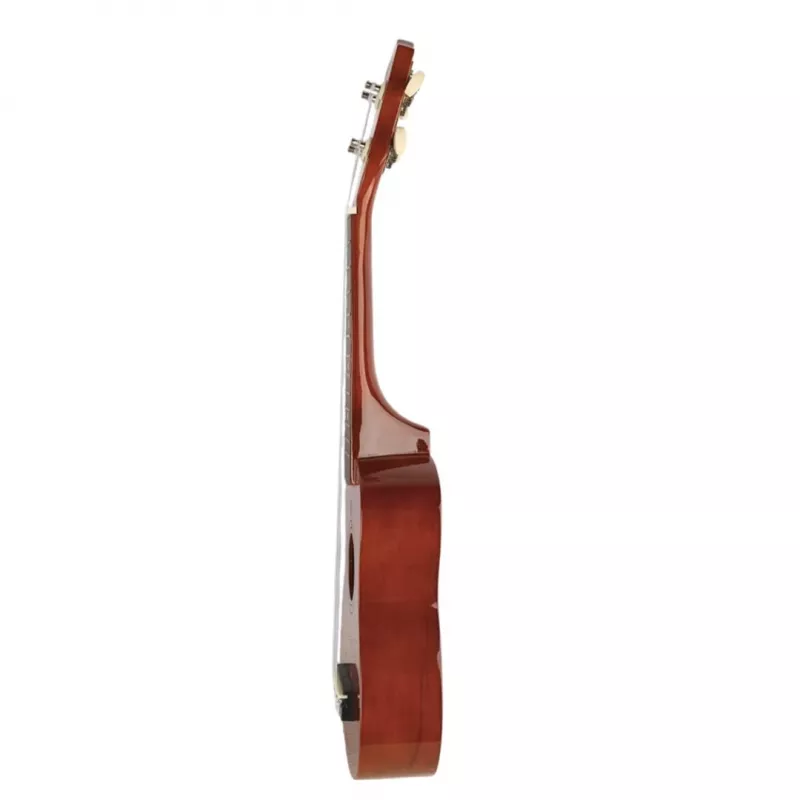 Soprāna ukulele SUPRIMO UK21 21 collas – liepas korpuss, 12 frets, 4 neilona stīgas, tumša koka apdare
