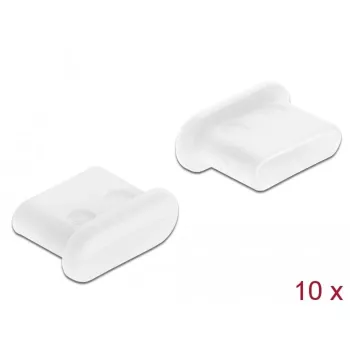 Putekļu aizsargvāciņš USB Type-C ligzdai DeLOCK 64095 10 gab. balts