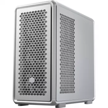 Korpus Cooler Master MasterFrame 600 Midi Tower Sudrabs — ATX/Micro-ATX/ITX, rūdīts stikls, atbalsta 3x140 mm priekšējos ventilatorus