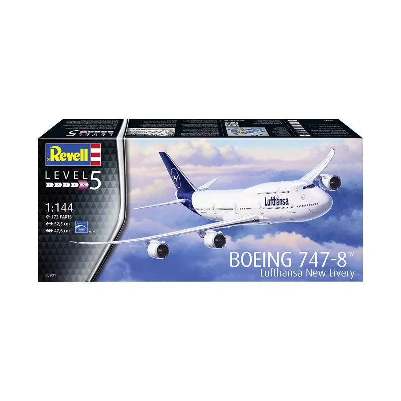 Lidmašīnas modelis Revell Boeing 747-8 Lufthansa New Livery