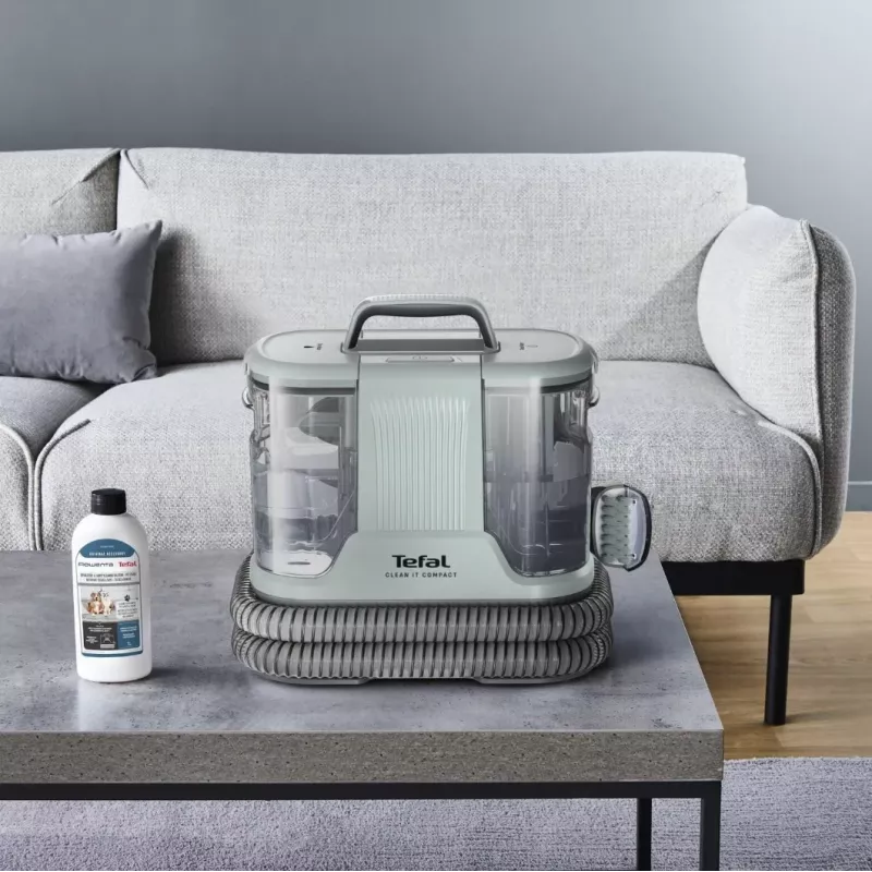 Portatīvais traipu tīrītājs Tefal Clean It Compact Pet IZ3020F0 — rokas mēbeļu un mājdzīvnieku traipu tīrītājs