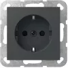 Gira System 55 Schuko kontaktligzda 445328, antracīts