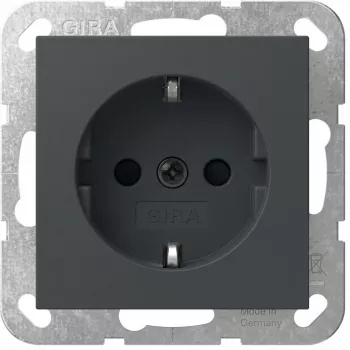 Gira System 55 Schuko kontaktligzda 445328, antracīts