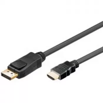 Goobay 1m DisplayPort–HDMI kabelis, melns
