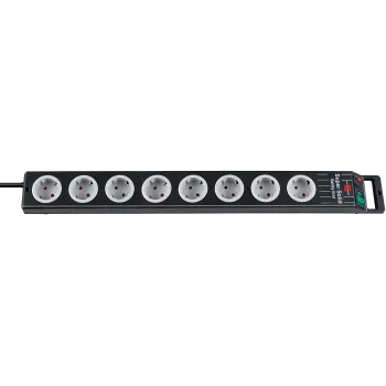 Pagarinātājs Brennenstuhl Super-Solid Line 1153380118 2.5m 8 AC kontaktligzdas Melns Pelēks