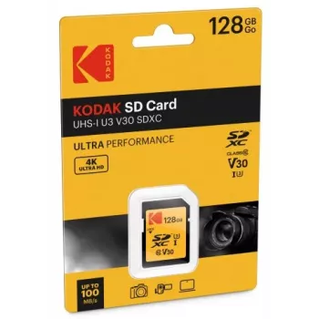 Kodak zibatmiņas karte 128GB UHS Class 3 / Class10 650x SDXC UHS-I (EKMSD128GXC10HPRK)