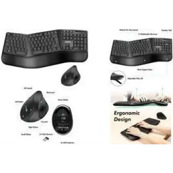 LogiLink ID0211 Bezvadu RF tastatūra un pele, QWERTZ vācu, melna (ID0211)