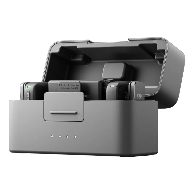 DJI Mic Mini (2 TX + 1 RX + Uzlādes futrālis) Bezvadu mikrofonu komplekts - Tumši pelēks