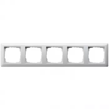 Gira Standard 55 sienas plāksne — Balta termoplasta, bezskrūvju, 80,7×365,9×11,4 mm