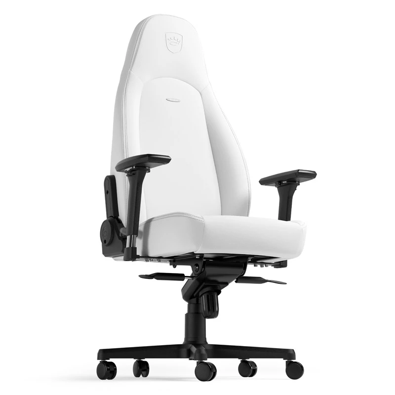 Biroja krēsls noblechairs NBL-ICN-PU-WED polsterēts sēdeklis polsterēta atzveltne balts