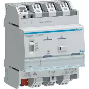 HAGER TXA661A Dimmer KNX easy, 1 kanāls 300W, universāls