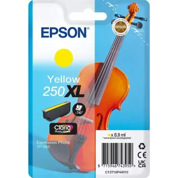 Epson 250XL Violin Claria Photo HD oriģinālā tintes kasetne 1 gab. Augstas ietilpības (XL) dzeltena