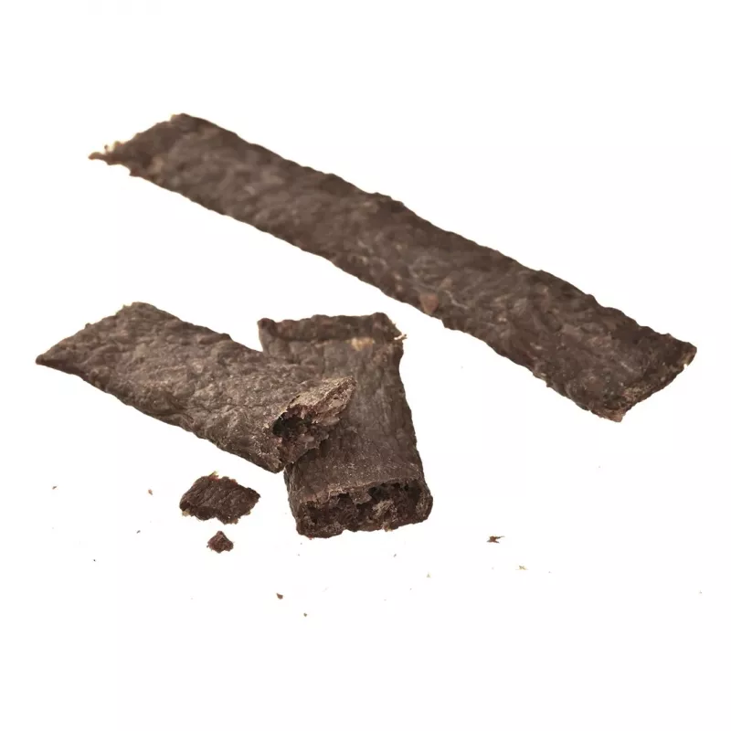 Suņu gardumi PETITTO Monoprotein Meat Strips Horse 400 g — hipoalerģiski, bez glutēna un cukura