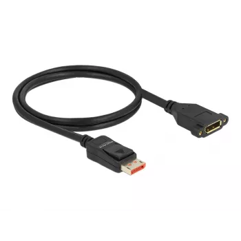 DeLOCK 87095 DisplayPort pagarinātāja kabelis paneļmontāžai 8K 60 Hz 1 m