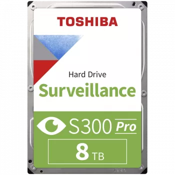 Toshiba S300 Pro iekšējais cietais disks novērošanas sistēmām 8 TB 7200 RPM 512 MB 3.5 Serial ATA III