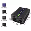 QOLTEC Monolith 3000 MS Wave tīkla invertors, 12V→230V, 1500/3000W, ar USB