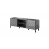 RTV skapis ABETO 150x42x52 grafīta/glancēts