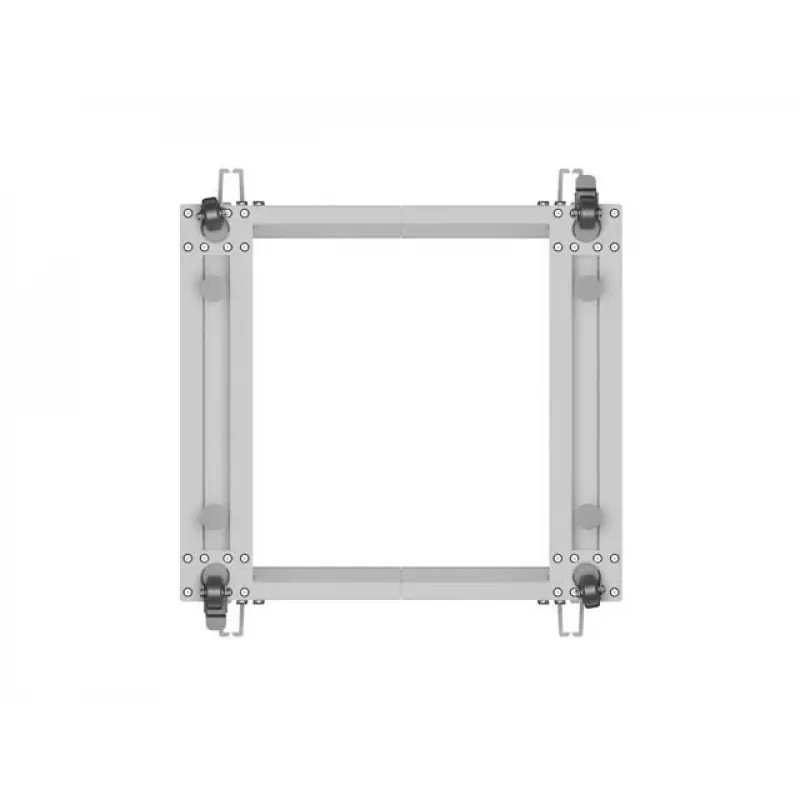 Atvērtais statīvs 19 inch 9U 600x600-1100 regulējams pelēks