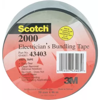 3M 2000 Cinta Americana - Pelēka - PVC - 46 m - 50 mm - 0,15 mm (7000076790)