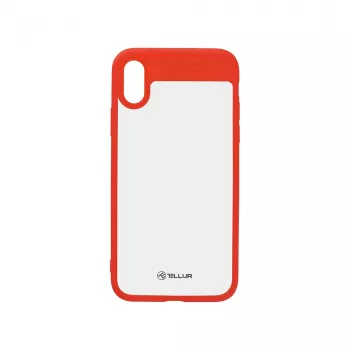 Tellur TLL121623 cietais vāciņš iPhone X, sarkans caurspīdīgs