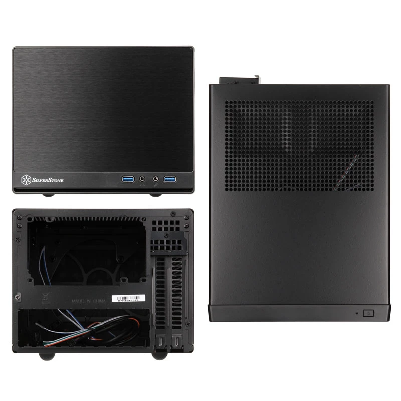 SilverStone SUGO 13 - Galddators - Mini-DTX - bez Barošanas Bloka (AT/PS/2) - Melns - USB/Audio (SST-SG13B-Q)
