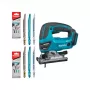 Makita DJV180ZX LXT 18 V akumulatora svārstību finierzāģis, 3 pakāpju svārstības, 0–2600 gājieni/min, bez akumulatora, ar zāģa asmeņiem