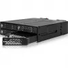 ICY DOCK ToughArmor MB720MK-B V3 - 4x PCIe 4.0 M.2 NVMe uz 4x OCuLink 5.25 collu nodalījuma mobilais plaukts, metāls, melns, ar atslēgas slēdzi (tri-mode saderīgs)