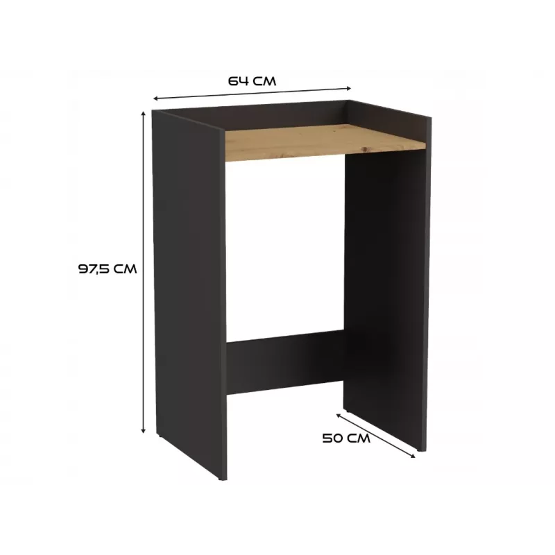 Top e shop POLA veļas mazgājamās mašīnas skapis - Antracīts / Artisan Oak