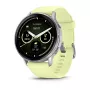 Garmin Venu 4 45 mm 010-03014-02 viedpulkstenis (sudraba, citronkrāsas silikona siksniņa)