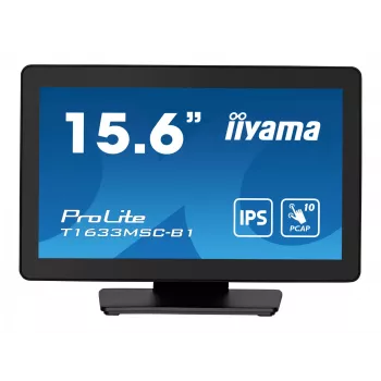 Iiyama ProLite T1633MSC-B1 monitors 39.6 cm (15.6 inch) 1920 x 1080 pikseļi Full HD LCD skārienekrāns Melns