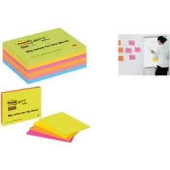 Post-it līmlapiņas Sapulču pieraksti 6445-3SS-EU 101x152mm, krāsainas, 3x45 lpp.