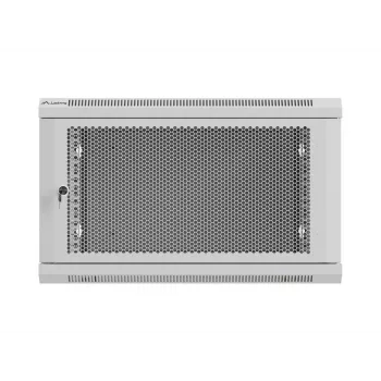 Sienas skapis 19 inch 6U 600x600 pelēks perforēts Lanberg WF01