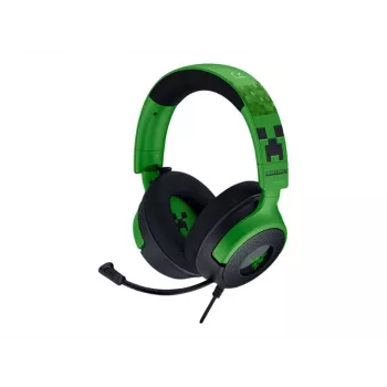 Vadu spēļu austiņas Razer Kraken V4 X — supra-aurālās, 20–20000 Hz, 1.8 m kabelis, 310 g, melns/zaļš