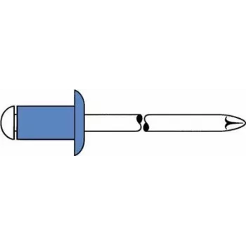Aklā kniede GESIPA 6310923 tērauds/tērauds 5×10 mm plakanā galva 4.0–6.0 mm