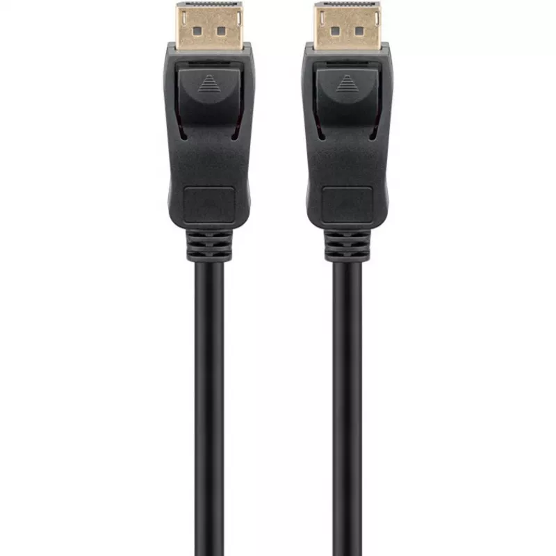 Essential Cable DisplayPort savienotājs > DisplayPort savienotājs, 8K / 120Hz (melns, 1 metrs, 40 Gbit/s, DisplayPort 2.0 / 2.1)
