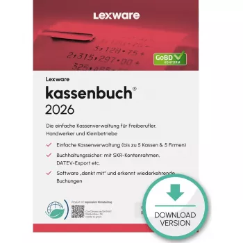 Lexware kassenbuch 2026 finanšu analīze, 1 licence (ESD)