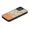 Aizsargmaciņš Man and Wood iPhone 12 mini — rozā zieds uz melna