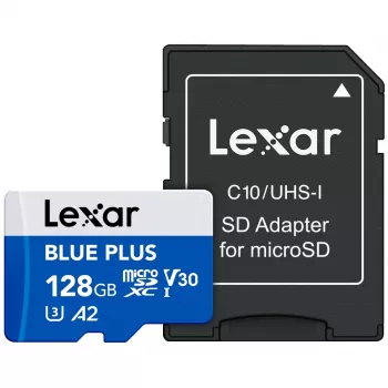 MicroSDXC atmiņas karte Lexar BLUE PLUS 128 GB UHS‑I U3 V30 170 MB/s