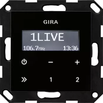 GIRA 228405 Radio Uhr Digital Black (228405)