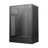 PC korpuss DeepCool CH170 PLUS Tower Black — micro-ATX/mini-ITX, rūdīts stikls, USB-C, barošanas bloks augšpusē